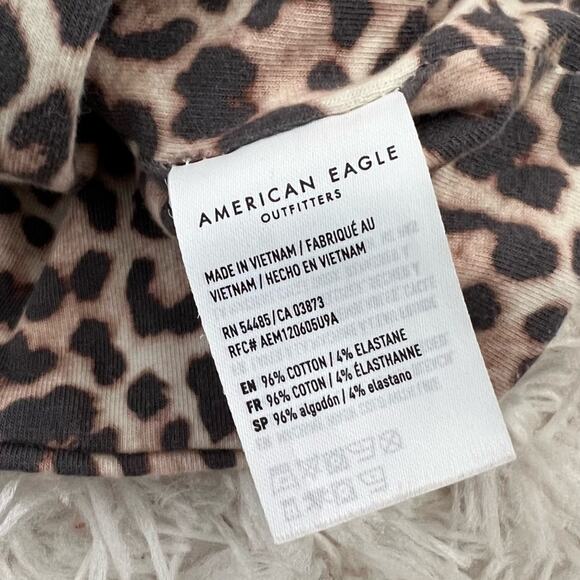 American Eagle Leopard Print Crop Tank Top Size S - Picture 3 of 6